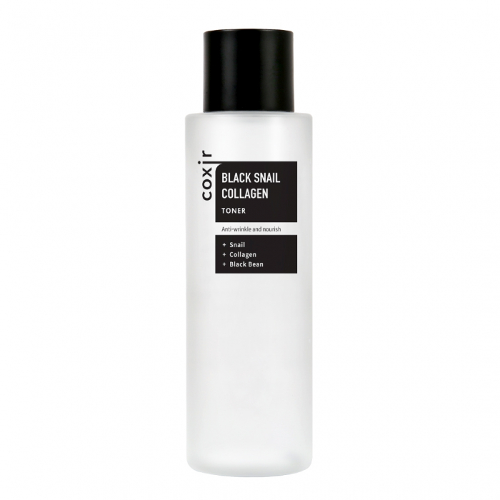 Set antirid nutritiv in 4 pasi Coxir Black Snail Collagen Toner, Ser, Crema pentru Ochi si Crema de fata [2]