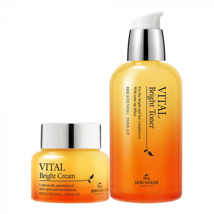 Set revitalizant cu efect luminozitate in 2 pasi The Skin House Vital Bright Toner si Crema pentru fata [3]