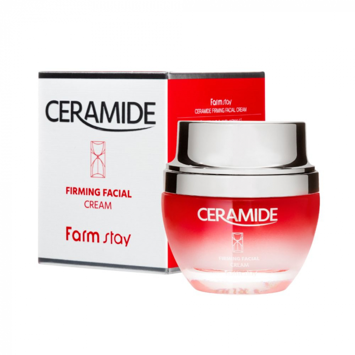 Set antirid nutritiv in 3 Pasi Farmstay Ceramide Firming Facial Toner, Ser de Fata, Crema pentru Fata [5]