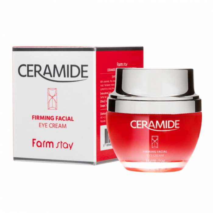 Set antirid nutritiv in 4 Pasi Farmstay Ceramide Firming Facial Ser Fata, Crema pentru Ochi, Crema de Fata si Toner CADOU [5]
