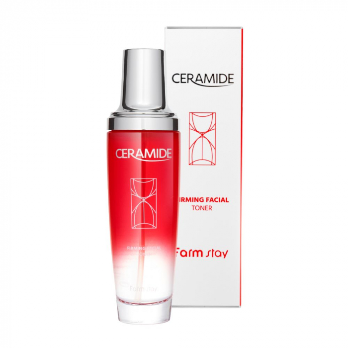 Set antirid nutritiv in 4 Pasi Farmstay Ceramide Firming Facial Ser Fata, Crema pentru Ochi, Crema de Fata si Toner CADOU [3]