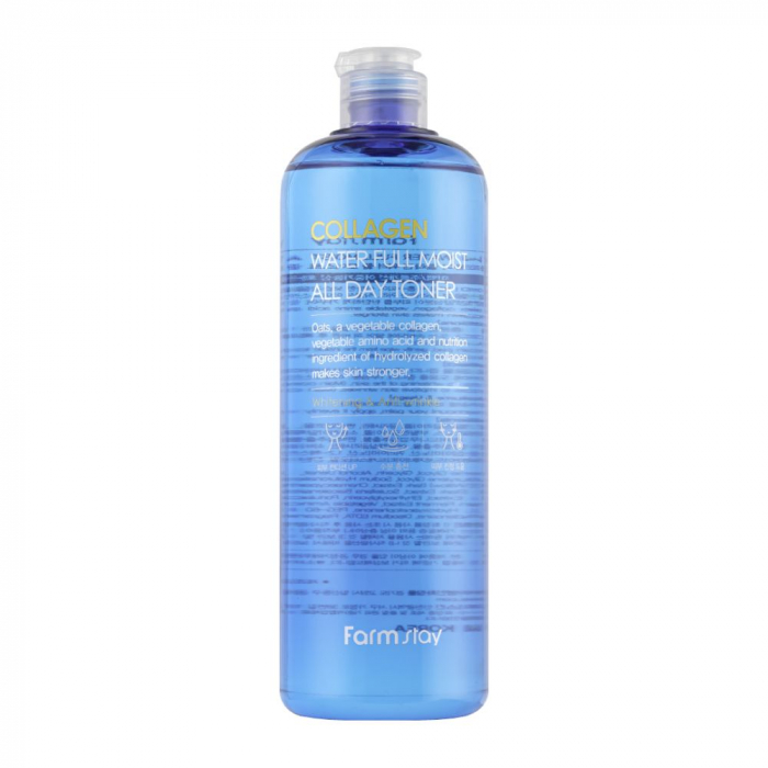 Set antirid in 5 pasi Farmstay Collagen Water Full Moist Toner, Ser ochi, Ser fata, Crema-balsam de fata si Masca faciala [4]