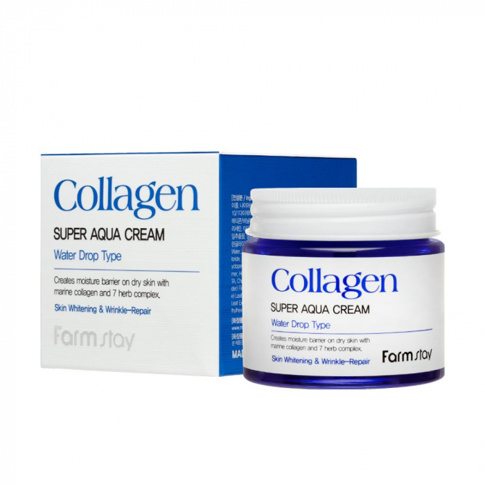 Set antirid in 4 pasi Farmstay Collagen Water Full Moist Toner, Ser ochi, Ser fata si Crema-balsam fata [7]