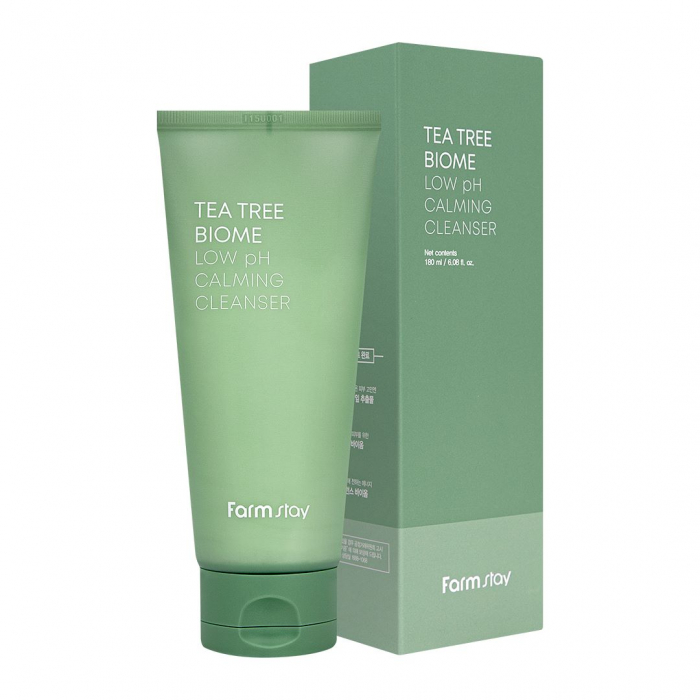 Spuma pentru curatare fata hidratanta calmanta Farmstay Tea Tree Biome Low Ph Calming 180ml [2]