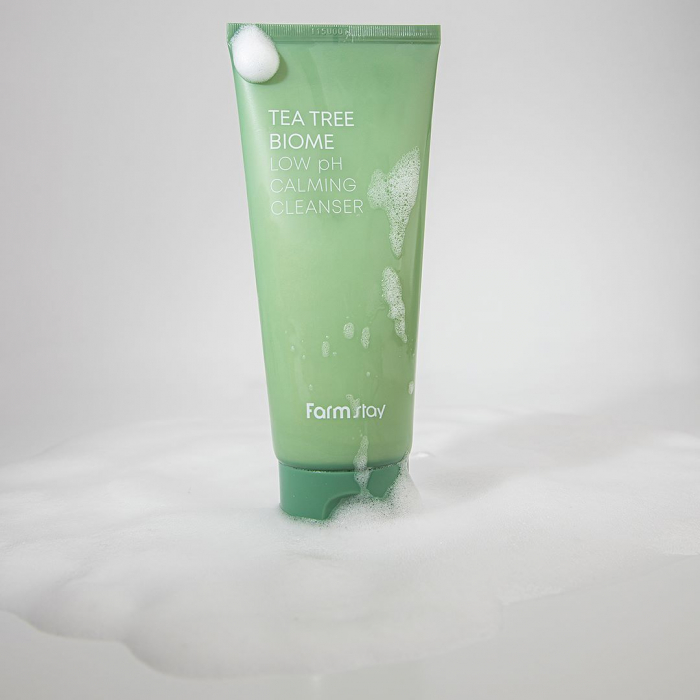 Spuma pentru curatare fata hidratanta calmanta Farmstay Tea Tree Biome Low Ph Calming 180ml [7]