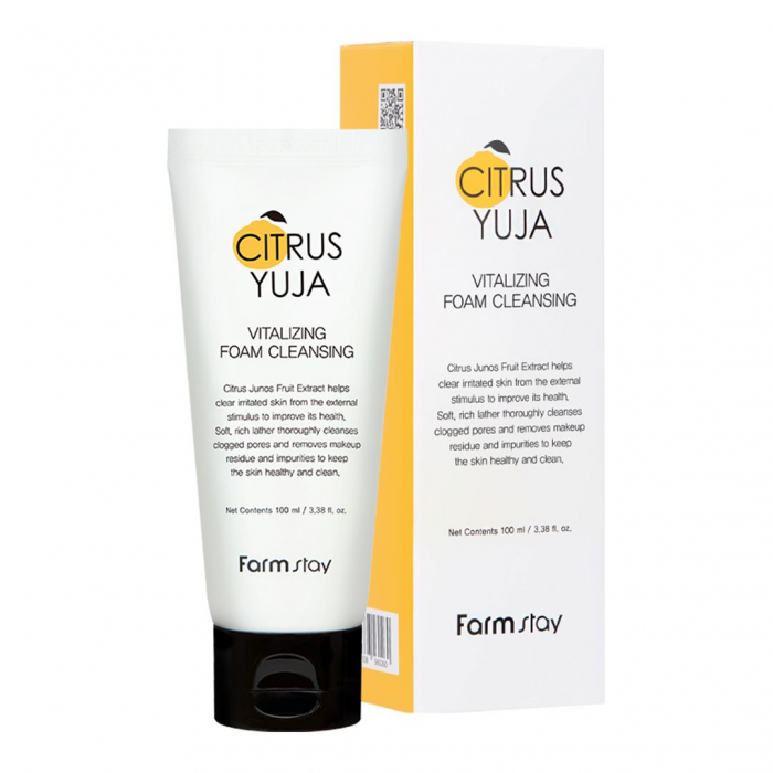 Spuma pentru curatare fata revitalizanta cu efect de luminozitate Farmstay Citrus Yuja Vitalizing 100ml [2]