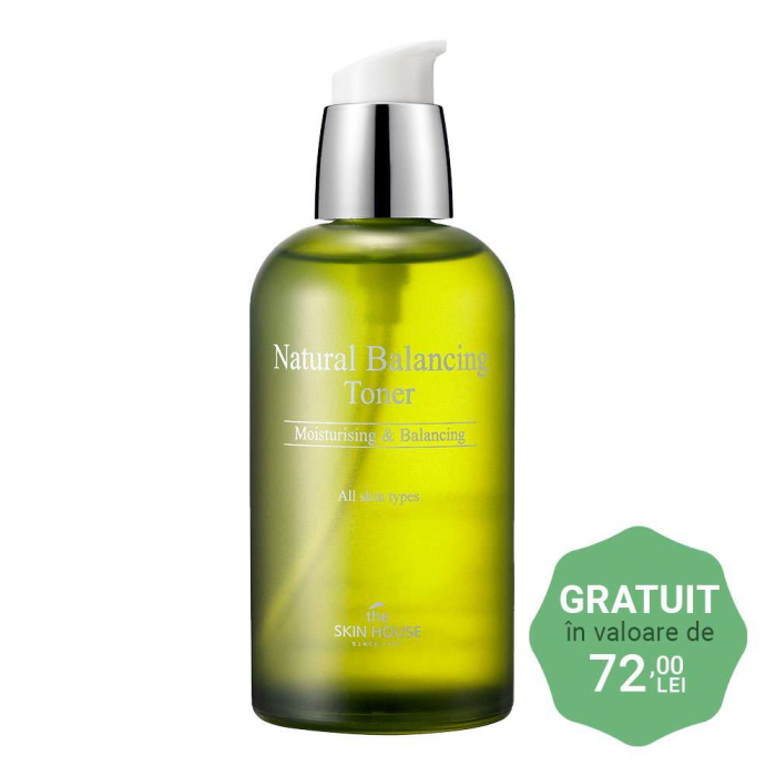 Set hidratant cu control sebum in 2 pasi The Skin House Natural Balancing Crema pentru fata și Toner CADOU [2]