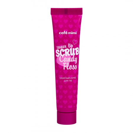 PROMOTII ECOLATIER SI CAFE MIMI - Balsam-Scrub exfoliant de buze Cafe Mimi Sugar Lip Scrub Candy Floss pe baza de Pudra de Zahar, cu extracte naturale si Vitaminele E si F 15ml