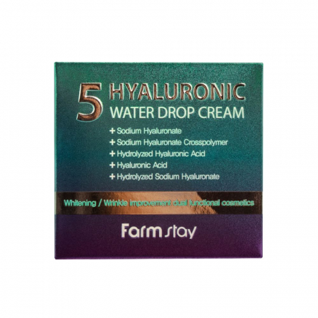 Crema-balsam pentru fata super hidratanta Farmstay Hyaluronic 5 Water Drop Cream 80ml [2]