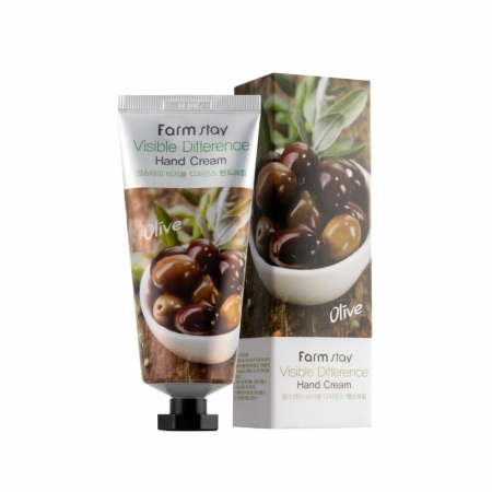 Crema de maini hidratanta Farmstay Visibile Difference Hand Cream Olive 100gr [1]