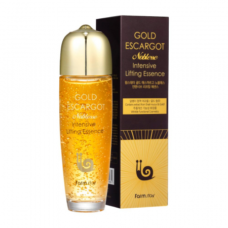 ANTIRID SI FERMITATE - Ser concentrat pentru fata antirid Farmstay Gold Escargot Noblesse Intensive Lifting Essence 150ml