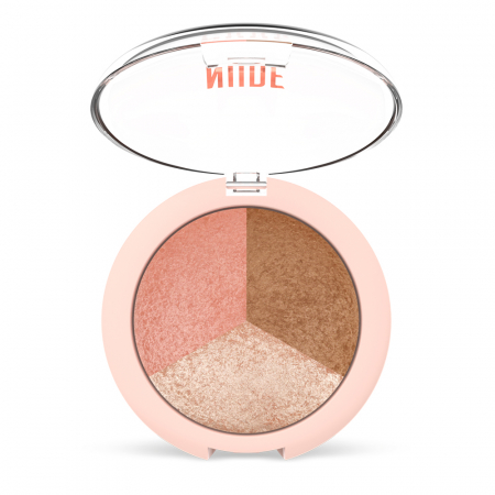 FARD DE OBRAZ - Paleta pentru contur Golden Rose Nude Look Baked Trio