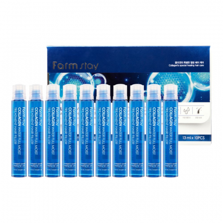 INGRIJIREA PARULUI - Fiole cu tratament intensiv de par Farmstay Collagen Water Full Treatment Hair Filler 10x13ml