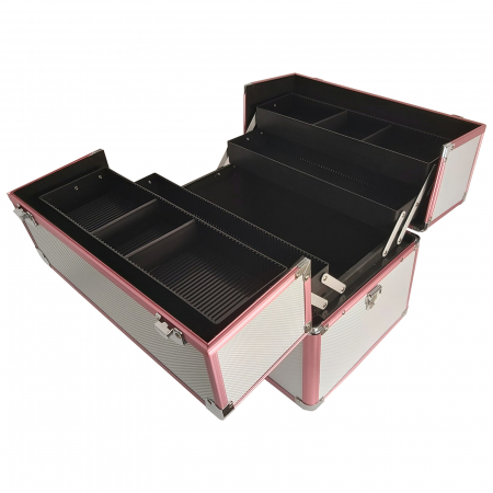 Geanta pentru cosmetice 36x21x27cm Argintie [3]