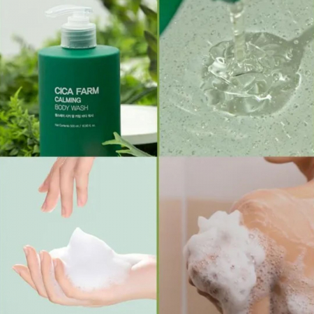 Gel de dus hidratant calmant hipoalergenic Farmstay Cica Farm Calming Body Wash 500ml [5]
