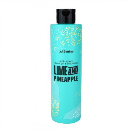 Gel de dus si Spuma de baie 2in1 Cafe Mimi Anti-Stress Lime and Pineaple cu aroma tropicala si extracte naturale de Lime si Ananas 300ml [0]