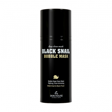 CURATARE FATA SI PEELING - Spuma-masca pentru curatare fata in profunzime The Skin House Black Snail Bubble Mask 100ml