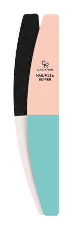 ACCESORII UNGHII - Pila pentru unghii 4 in 1 Golden Rose Nail File & Buffer cu granulatie 100/180 si 400/600