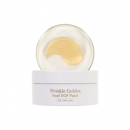 MASTI FATA SI PLASTURI OCHI - Plasturi anticearcan de ochi cu ser antirid regenerant The Skin House Wrinkle Golden Snail EGF Eye Patch 60bc/90gr