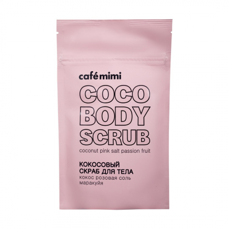 Scrub de corp exfoliant Cafe Mimi Dry Body Scrub Coco Coconut Pink Salt Passion Fruit cu extracte naturale 150gr [0]