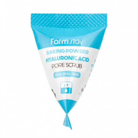 Scrub exfoliant pentru fata cu efect hidratant racoritor Farmstay Baking Powder Hyaluronic Acid Pore Scrub 25bc x 7gr [1]