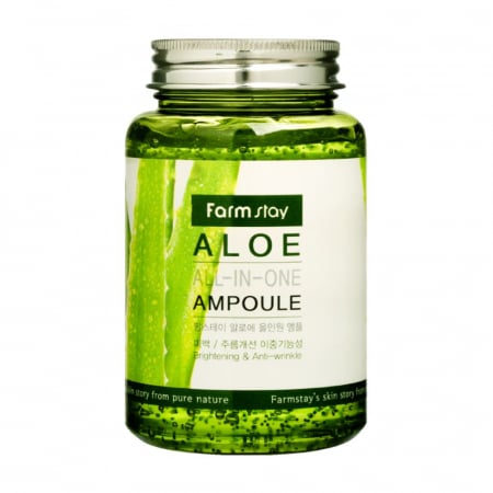 HIDRATARE TEN - Ser concentrat pentru fata antirid hidratant Farmstay Aloe All-In-One Ampoule 250ml