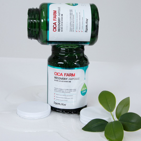 Ser concentrat pentru fata hidratant calmant cu efect antirid Farmstay Cica Farm Recovery Ampoule 250ml [8]