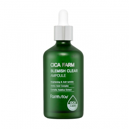 INGRIJIRE TEN SENSIBIL - Ser concentrat pentru tenul sensibil Farmstay Cica Farm Blemish Clear Ampoule 100ml