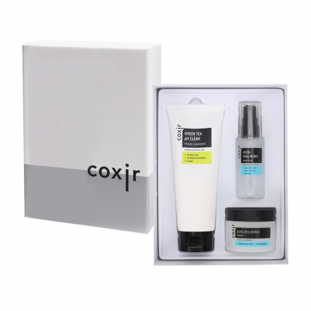 Set ultra hidratant cu efect antirid in 3 pasi Coxir Ultra Hyaluronic Ser, Crema de fata si Spuma curatare GIFT BOX [3]