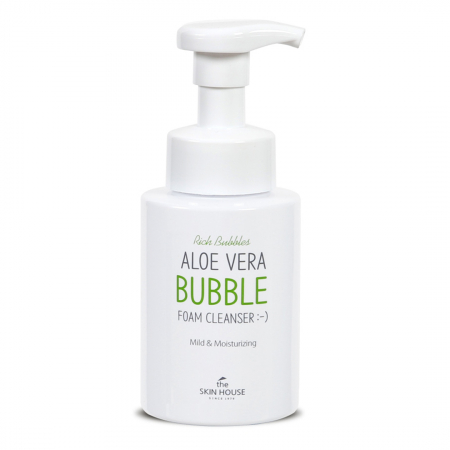 PROMOTII COSMETICE COREENE - Spuma pentru curatare fata hidratanta calmanta The Skin House Aloe Vera Bubble Foam 300ml