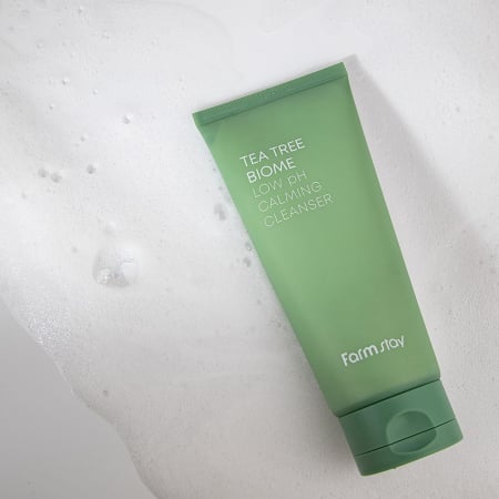 Spuma pentru curatare fata hidratanta calmanta Farmstay Tea Tree Biome Low Ph Calming 180ml [5]