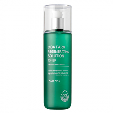INGRIJIRE TEN SENSIBIL - Toner pentru fata hidratant calmant cu efect antirid Farmstay Cica Farm Regenerating Solution 200ml