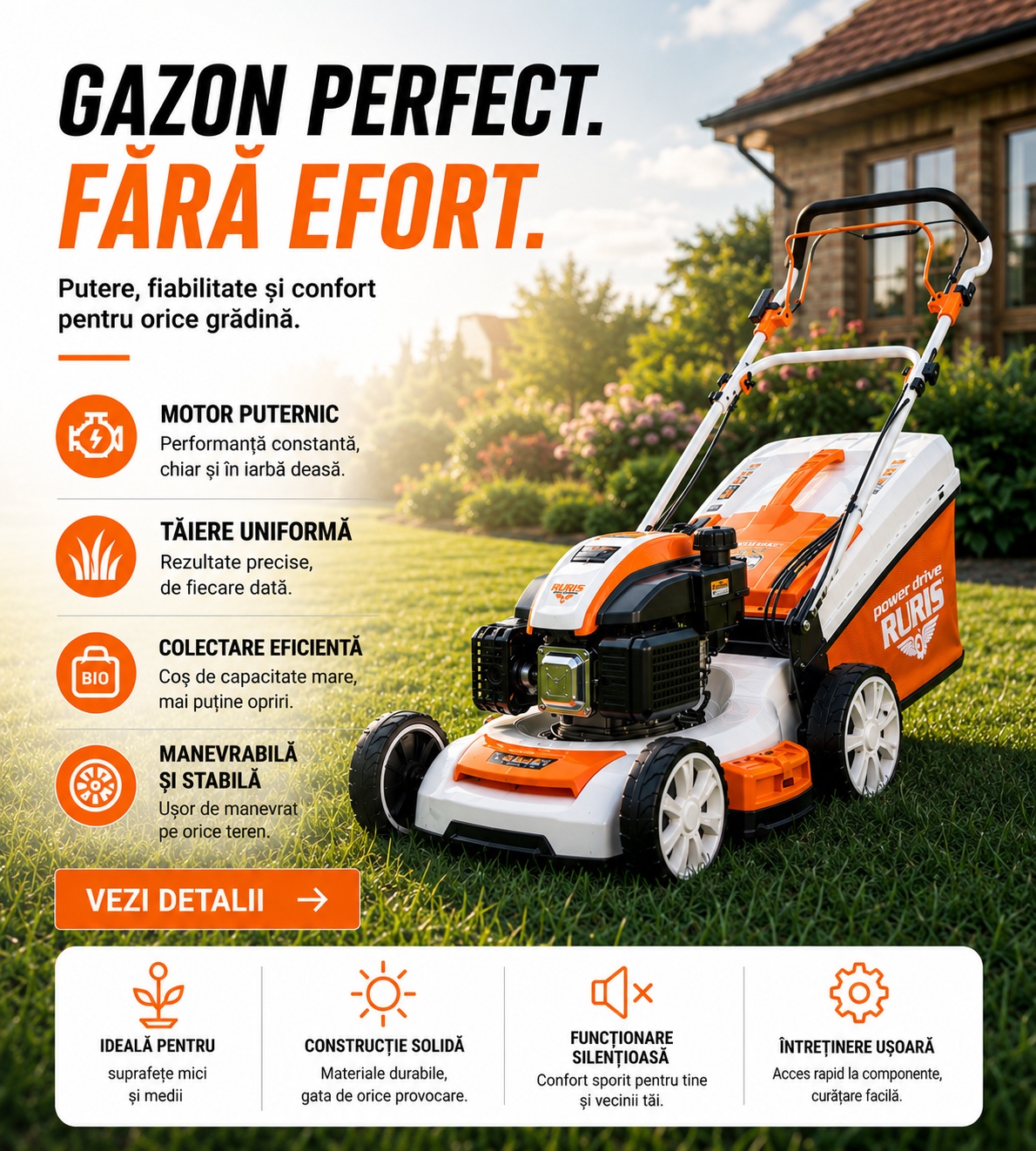 Categoria masini de tuns gazon