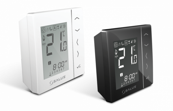 Termostat digital wireless SALUS VS20BRF negru, alimentare cu baterii 5 ani garantie [2]