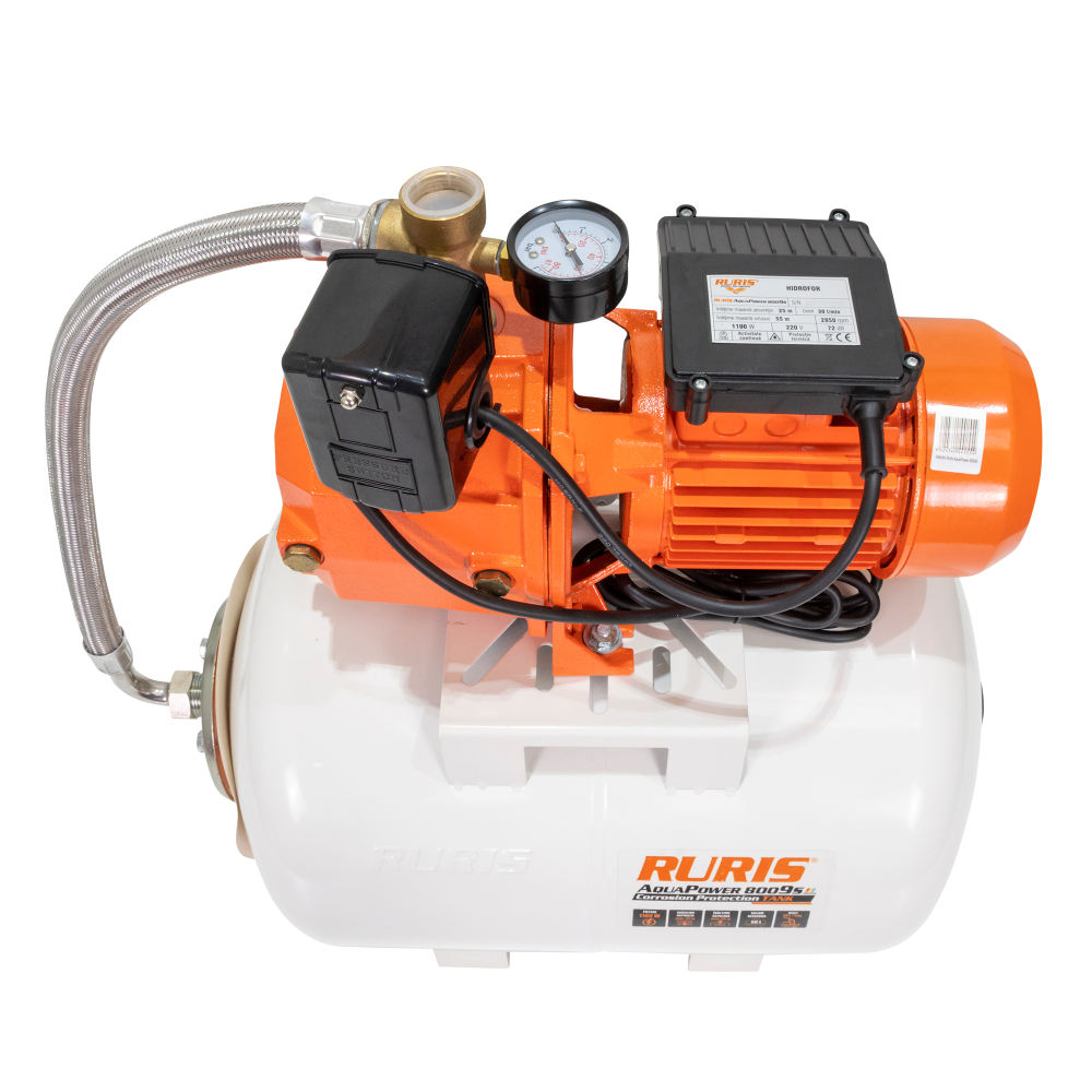 Hidrofor RURIS AquaPower 8009S, 1100W, rezervor 50L, absorbtie pana la 25m, debit 30 l/min [4]
