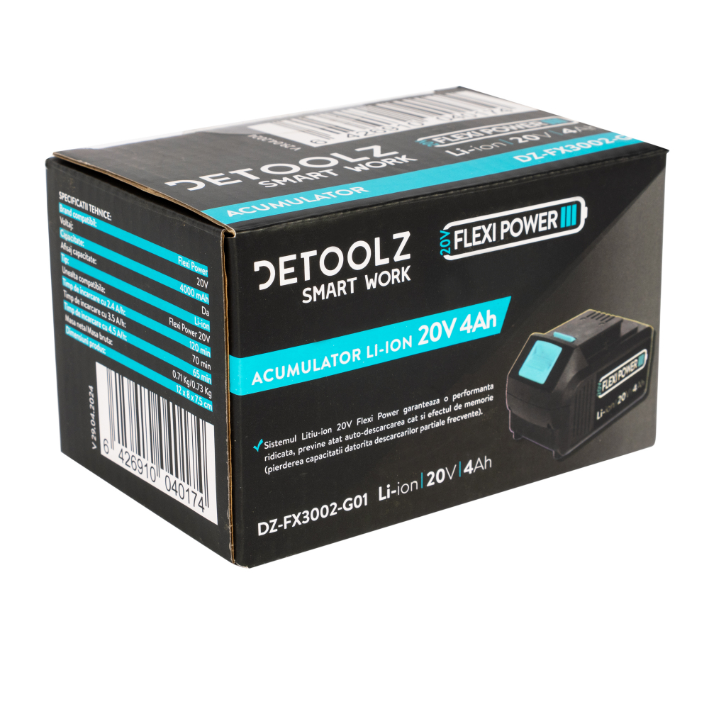 Acumulator Li-Ion, Detoolz, 20V, 4Ah [2]
