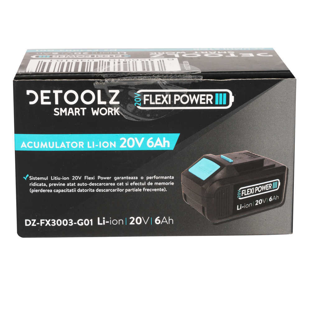 Acumulator Li-Ion, Detoolz, 20V, 6Ah [3]