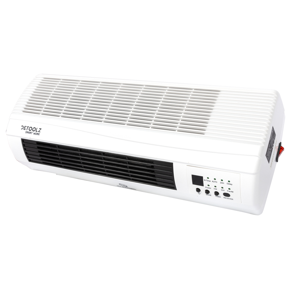 Aeroterma de perete Detoolz, 2KW, 2 trepte de putere, cu afisaj LED si termostat [2]