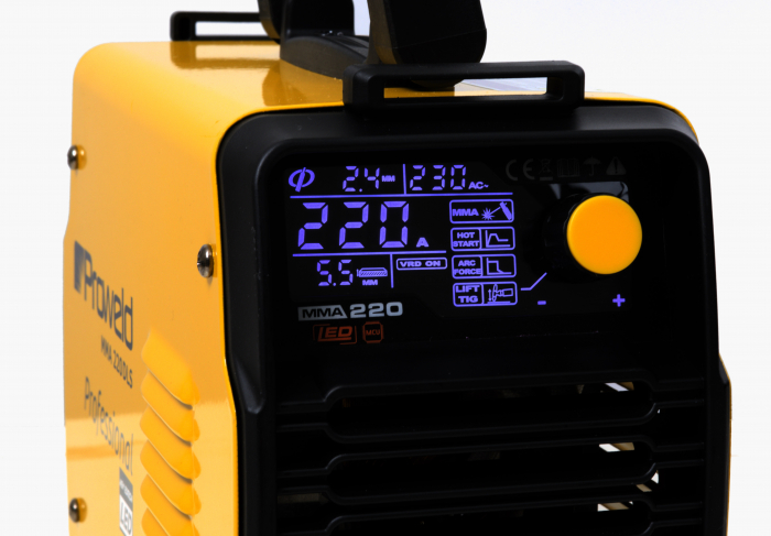 Aparat de sudura Invertor Proweld MMA-220DLS-LED 4551000003 + valiza de transport, Garantie 3 ani [6]