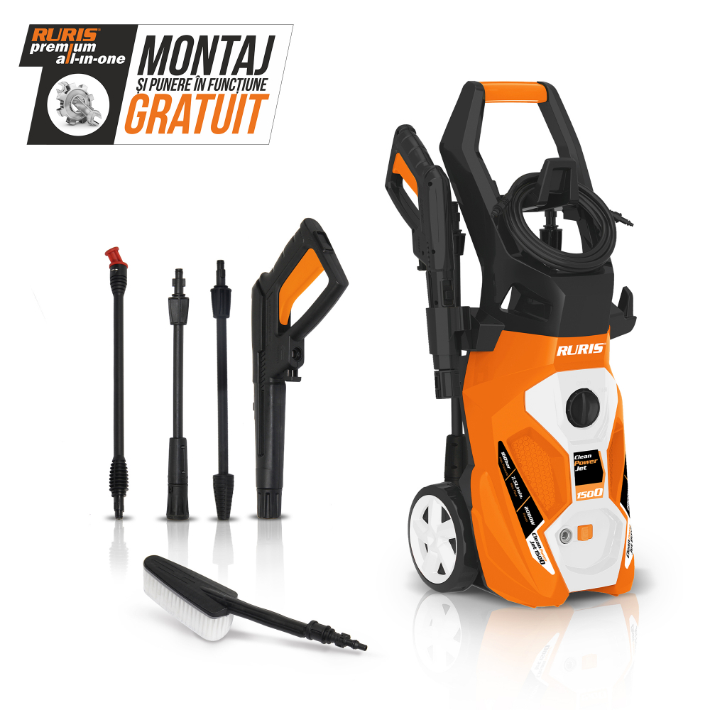 Aparat spalat cu presiune RURIS CleanPowerJet 1500, 2000W, 160 Bar, debit 7,5 l/min [2]