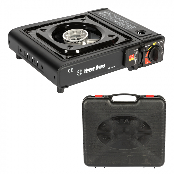 Aragaz camping Micul Fermier GF-2435 portabil, aprindere piezo + valiza transport [4]