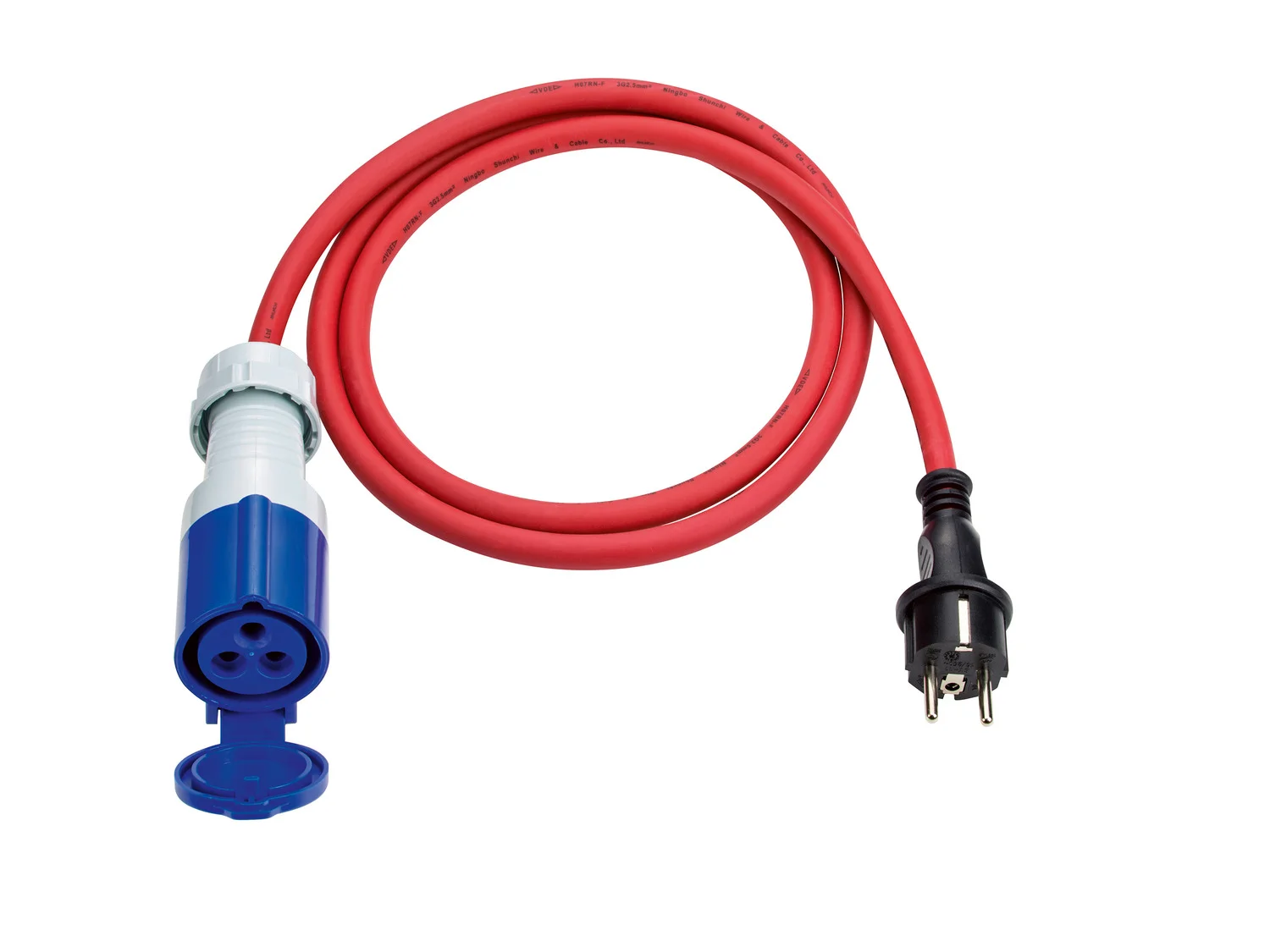 Cablu adaptor monofazat max. 250V de la SHUKO la 3P, 1.5m, IP44 [1]