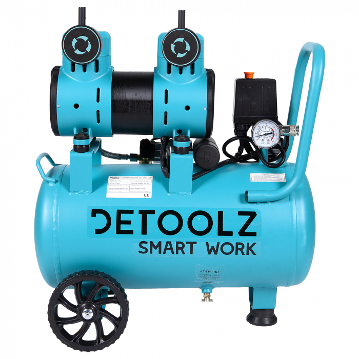 Compresor de aer silentios fara ulei Detoolz DZ-C266 1500W, 30L [2]