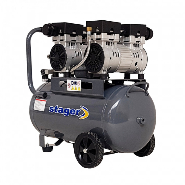 Stager HM0.75x2JW/50 compresor aer, 50L, 8bar, 270L/min, monofazat, angrenare directa, silentios - Resigilat [2]