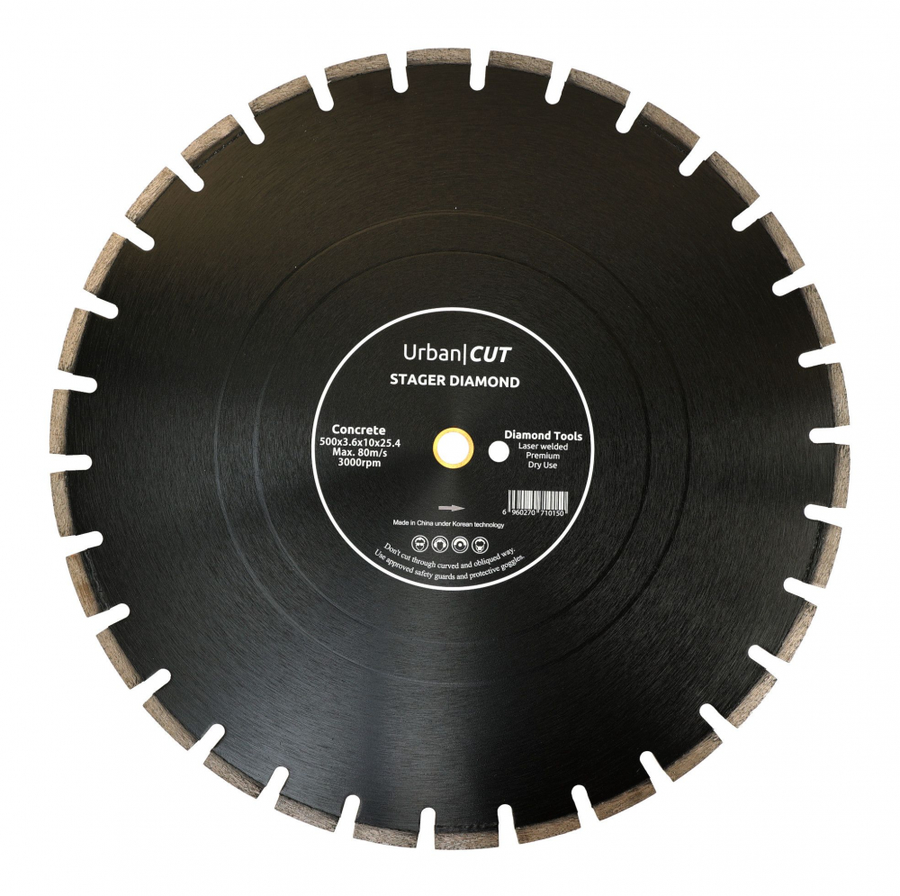 Disc diamantat Stager URBAN CUT 500x3.6x10x25.4-P pentru beton/asfalt [1]