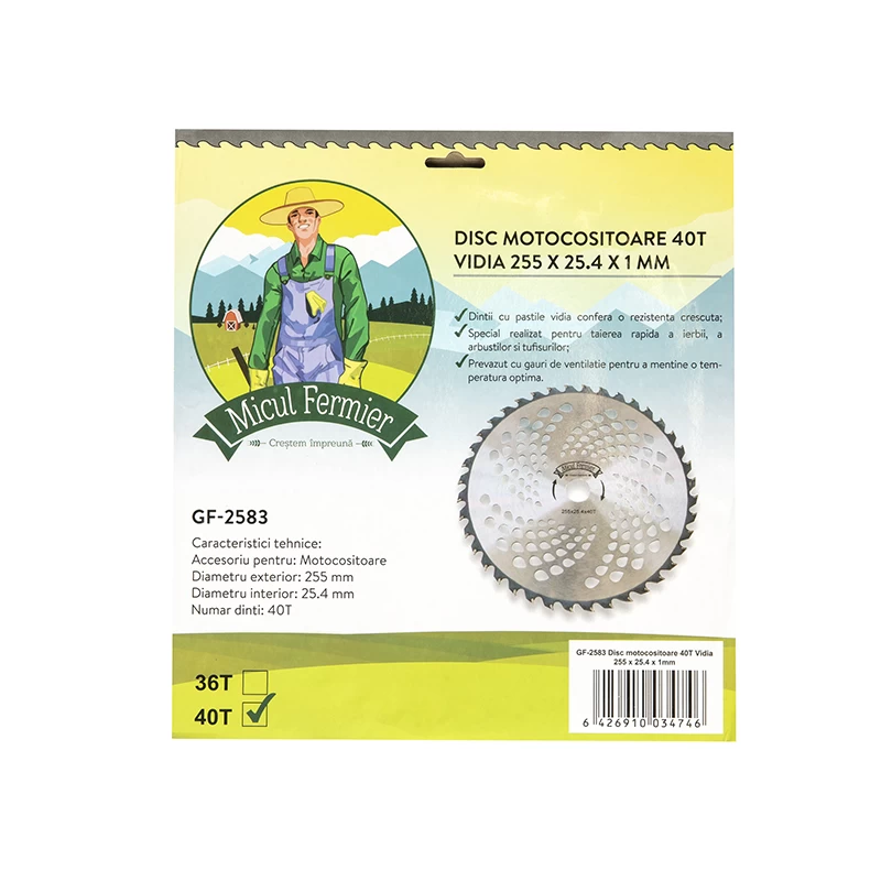 Disc motocositoare 40T Vidia 255 x 25.4 x 1mm [1]