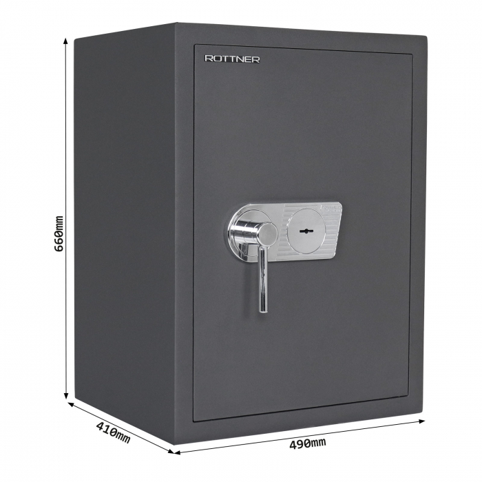 Dulap de Arme Certificat Antiefracţie Rottner KWT-65 EN-1 Închidere pe Cheie Antracit [5]