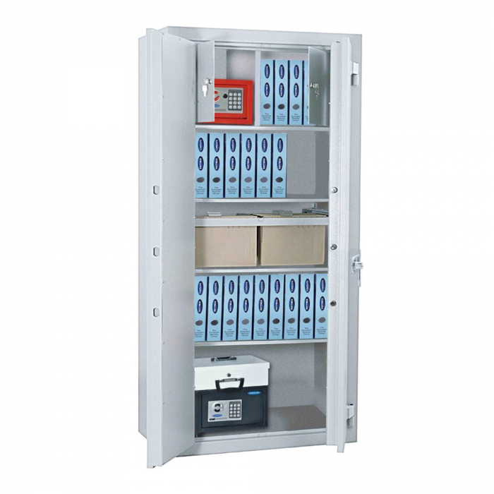 Dulap pentru Birou Antifoc și Antiefracţie Rottner Office 3 T05768 EN1 Închidere Electronică Gri Deschis [1]