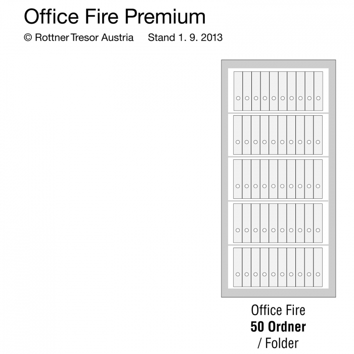 Dulap pentru Birou Antifoc și Antiefracţie Rottner Office 3 Fire Premium S2 Închidere Cifru Mecanic [3]