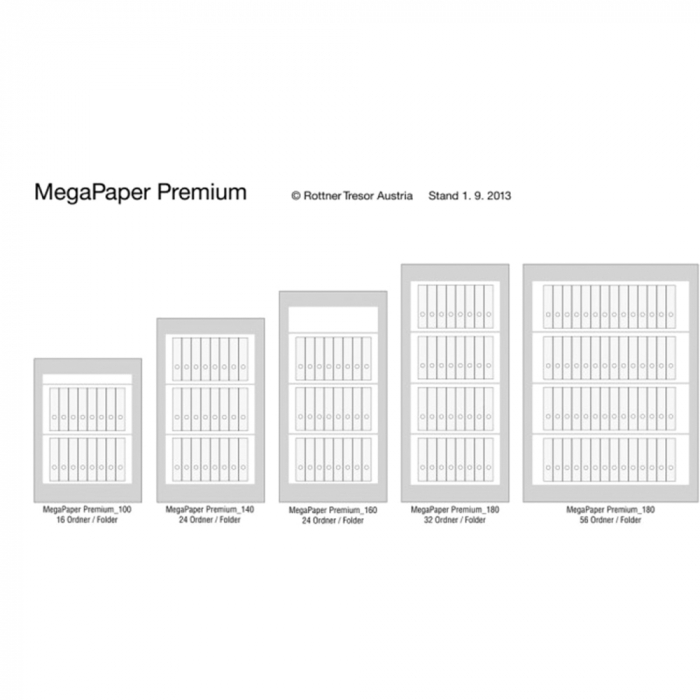 Dulap pentru Documente Antifoc și Antiefracţie Rottner Mega Paper 140 Premium EN1 Închidere Cifru Mecanic [3]